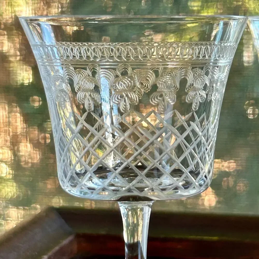 Vintage Pall Mall Lady Hamilton Crystal Liqueur Glasses Set of 6